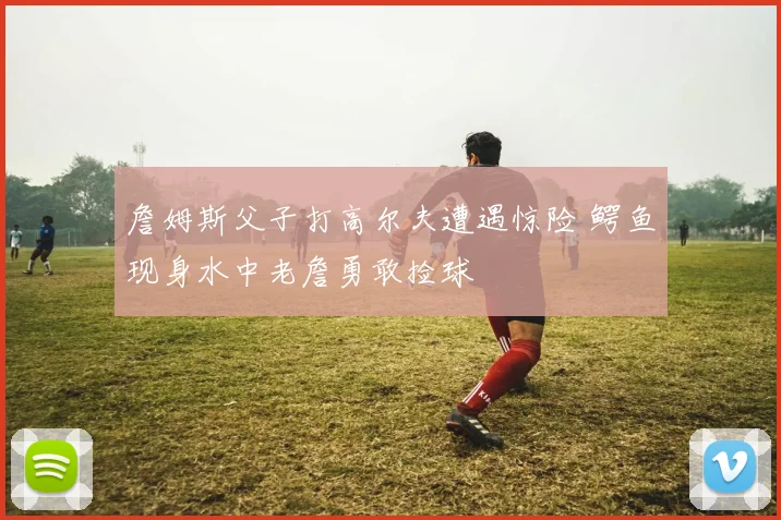 詹姆斯父子打高尔夫遭遇惊险 鳄鱼现身水中老詹勇敢捡球